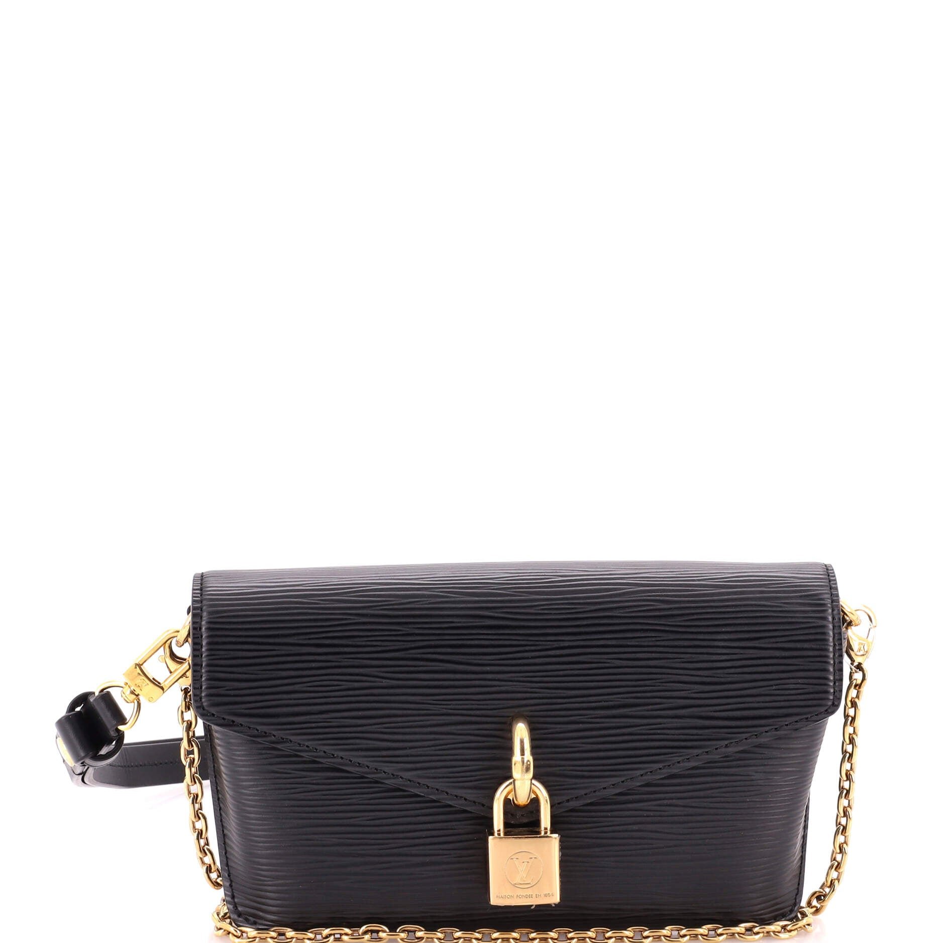 Padlock on Strap Handbag Epi Leather