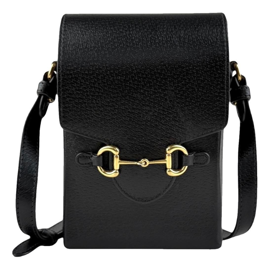 Horsebit 1955 Vertical leather crossbody bag