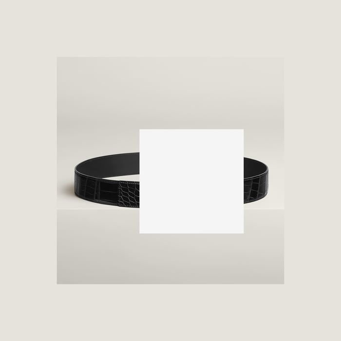 H Noue Belt Buckle & Leather Strap 38 MM