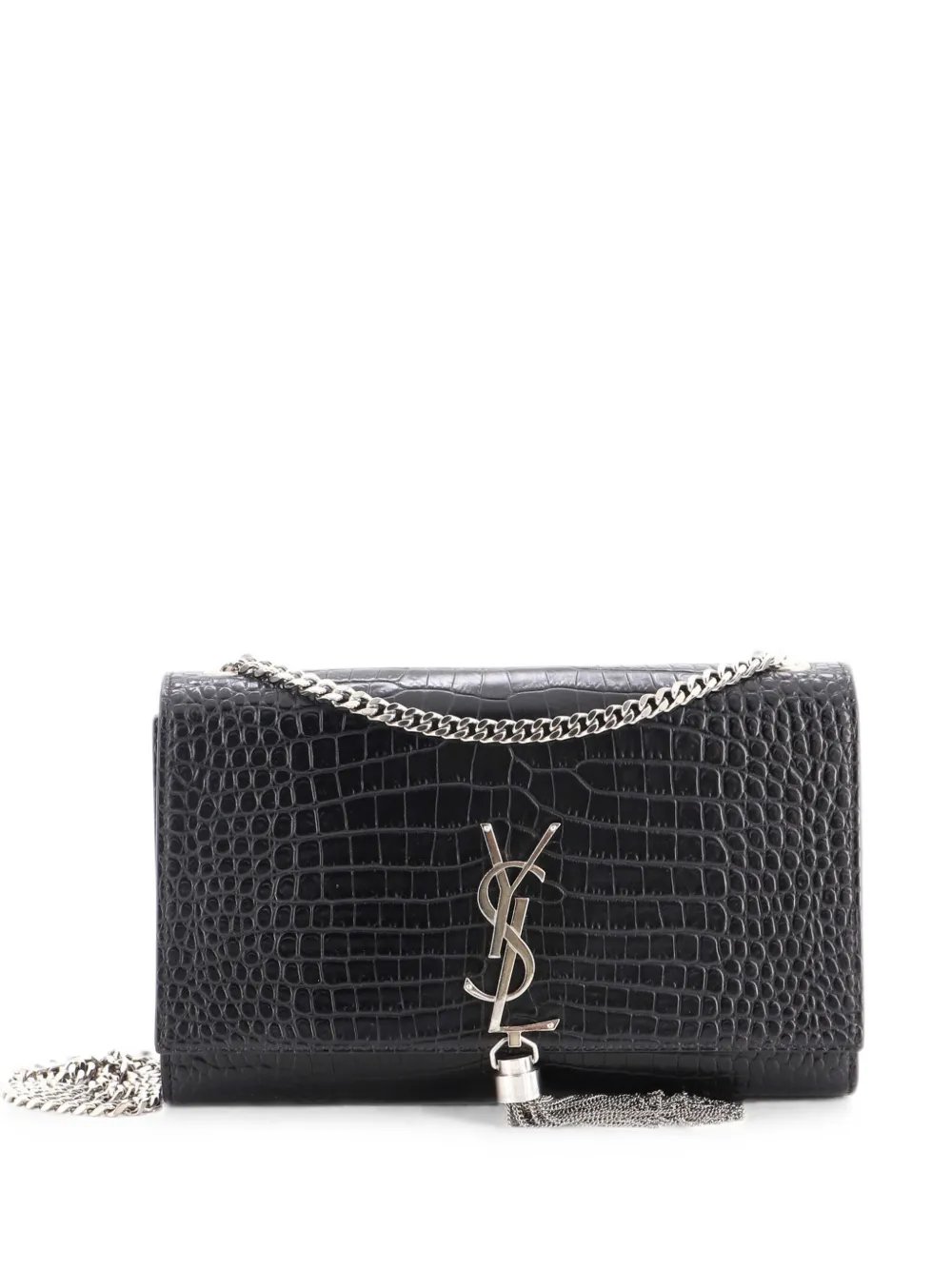 Classic Monogram Tassel Crocodile Embossed Leather Medium crossbody bag