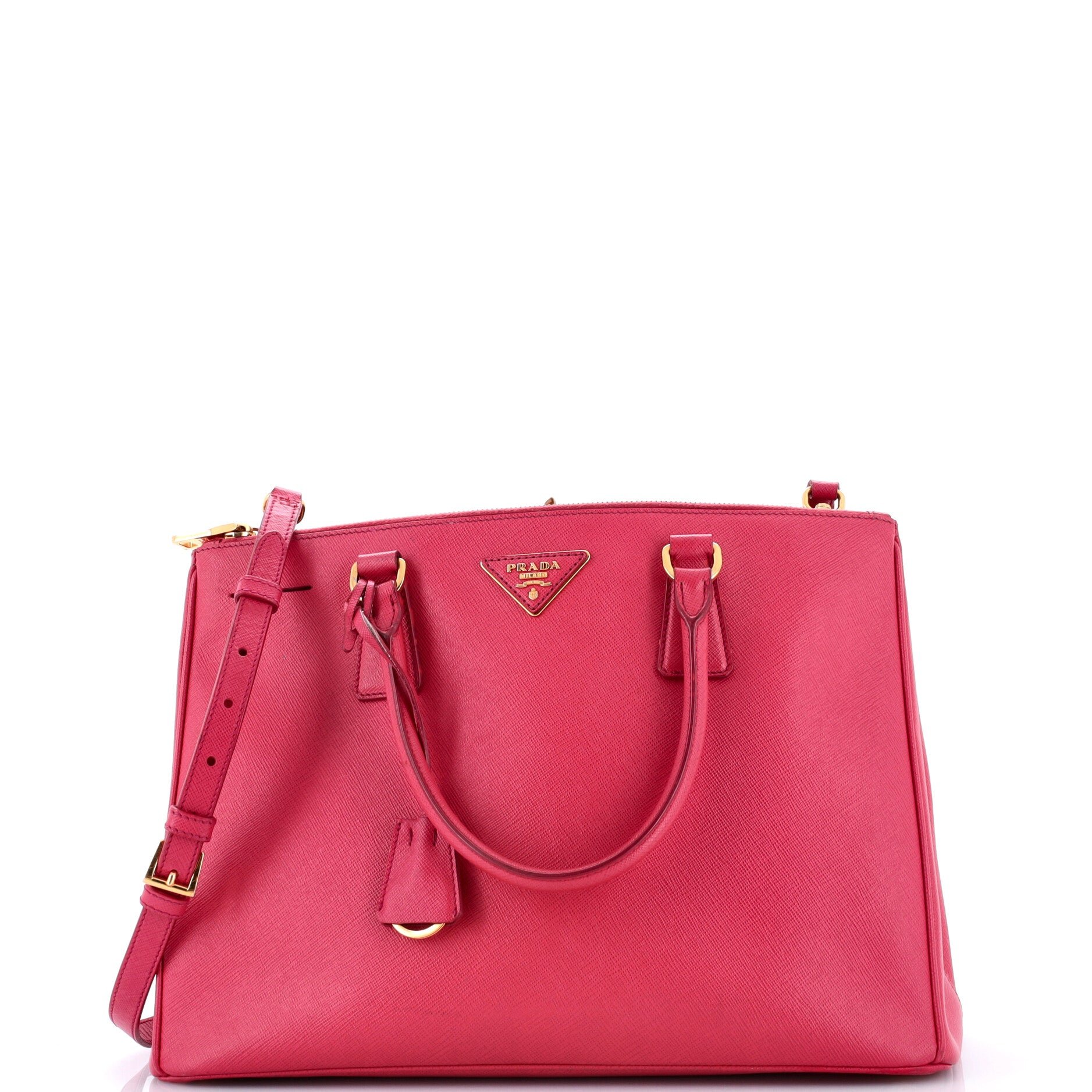 Double Zip Lux Tote Saffiano Leather Medium
