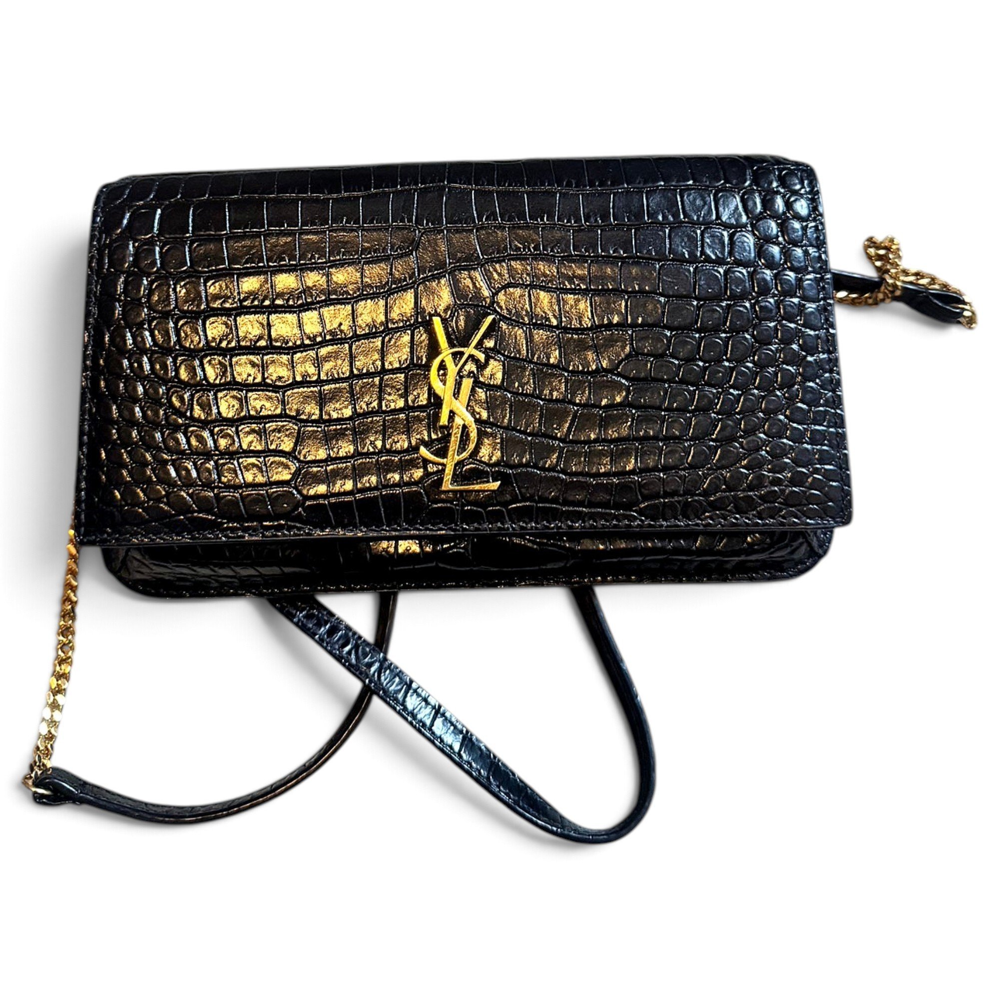 Leather clutch bag