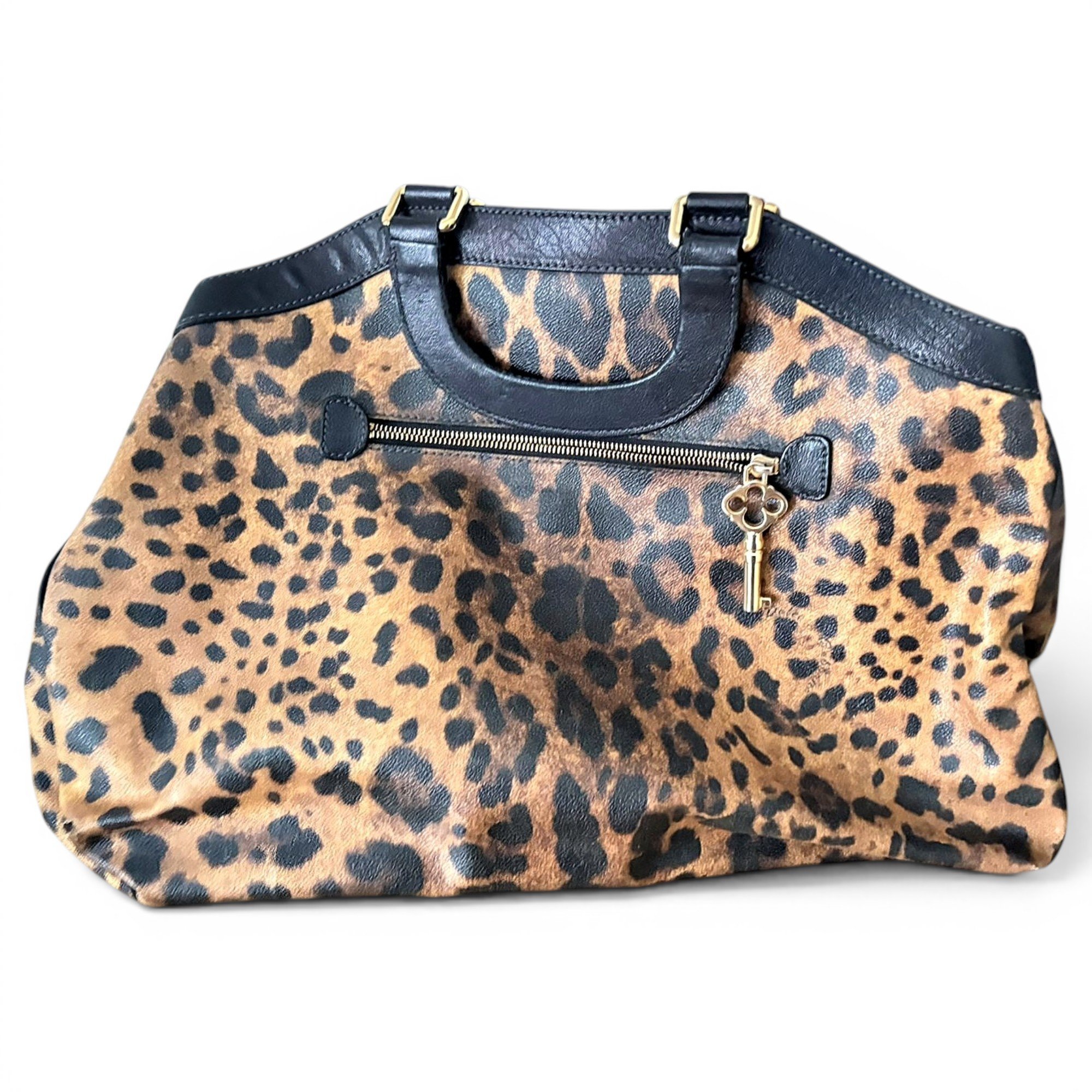 Leather clutch bag