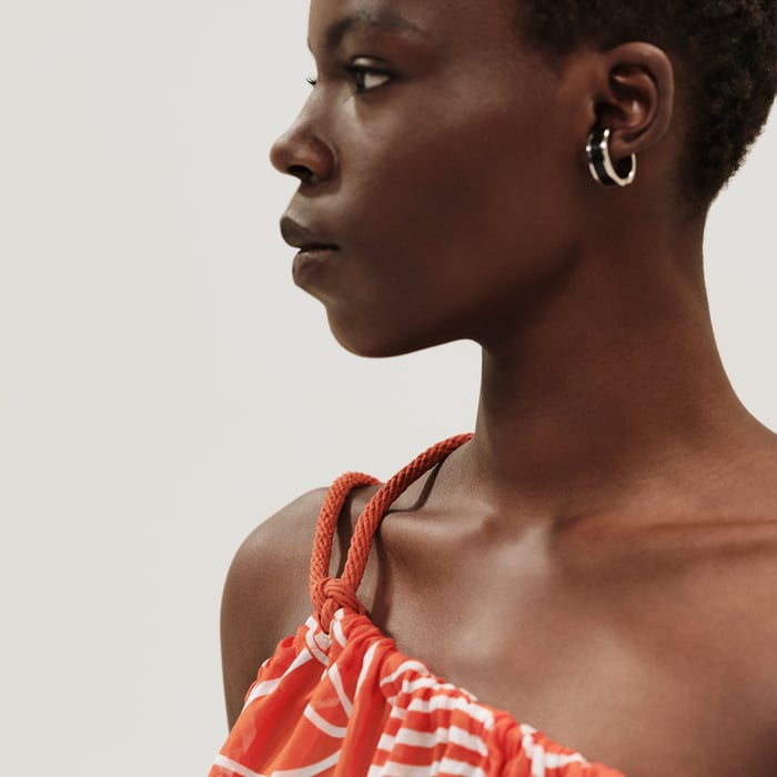 Orange Corail "Thalassa Tattoo" Beach Dress