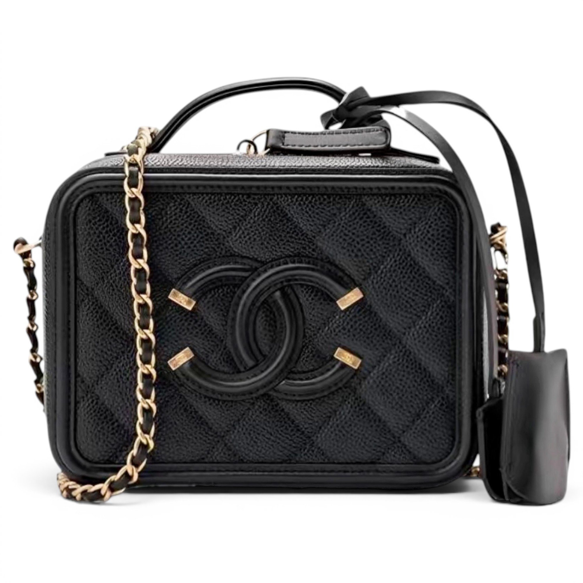 Vanity leather handbag