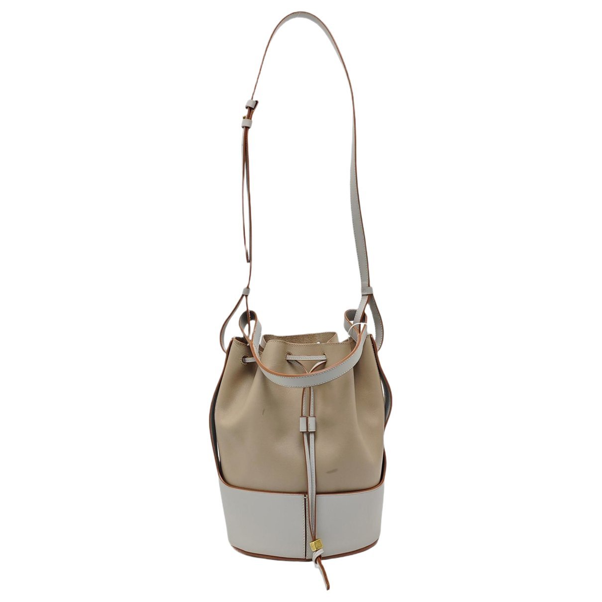 Balloon leather handbag