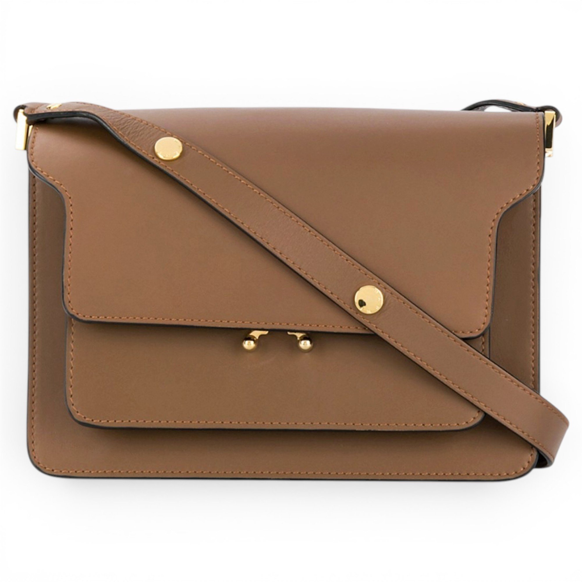 Trunk leather handbag