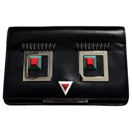 Leather clutch bag