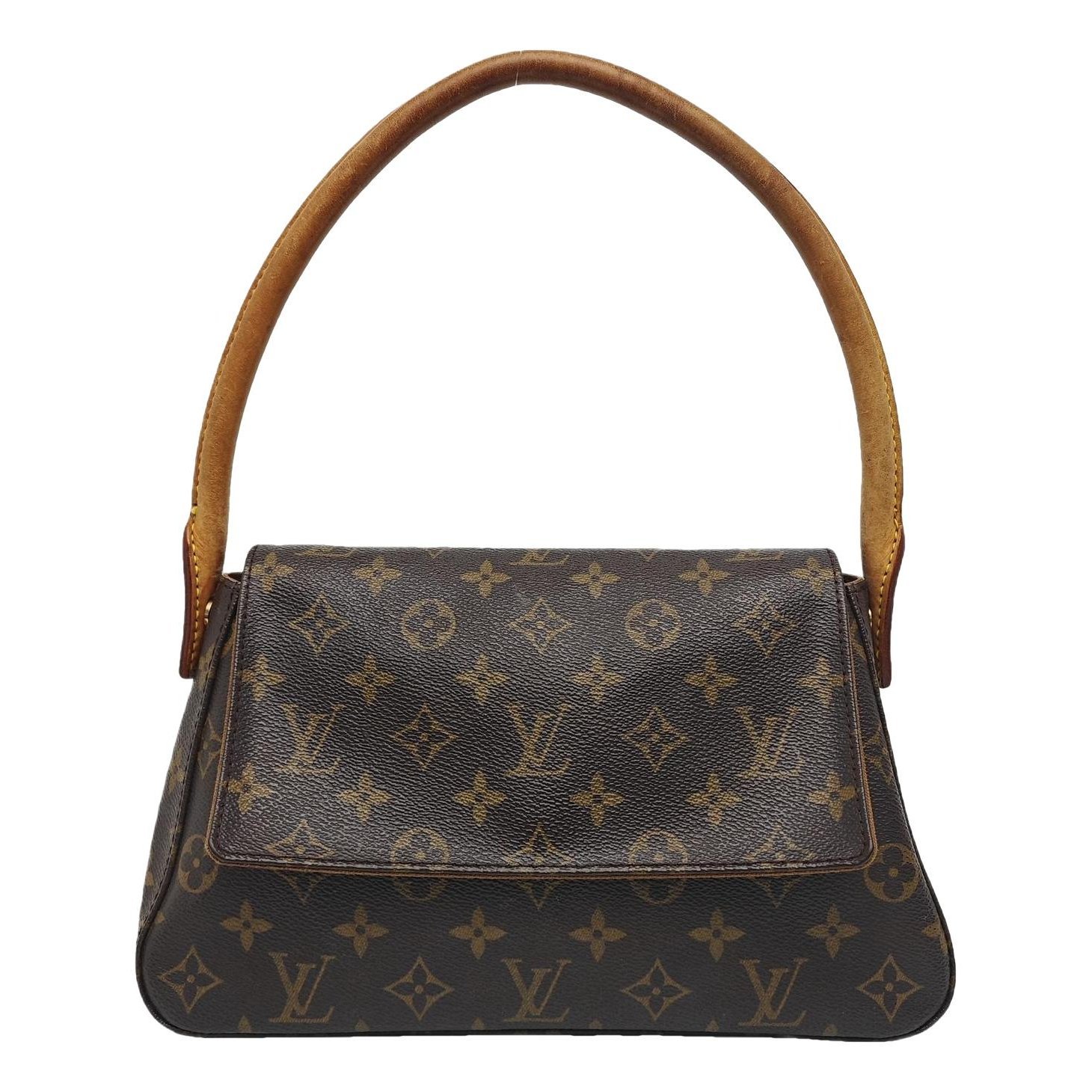 Looping leather handbag