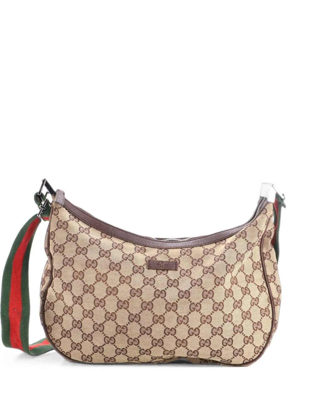 Saddle Zip Messenger Bag GG Canvas with Leather Medium crossbody bag