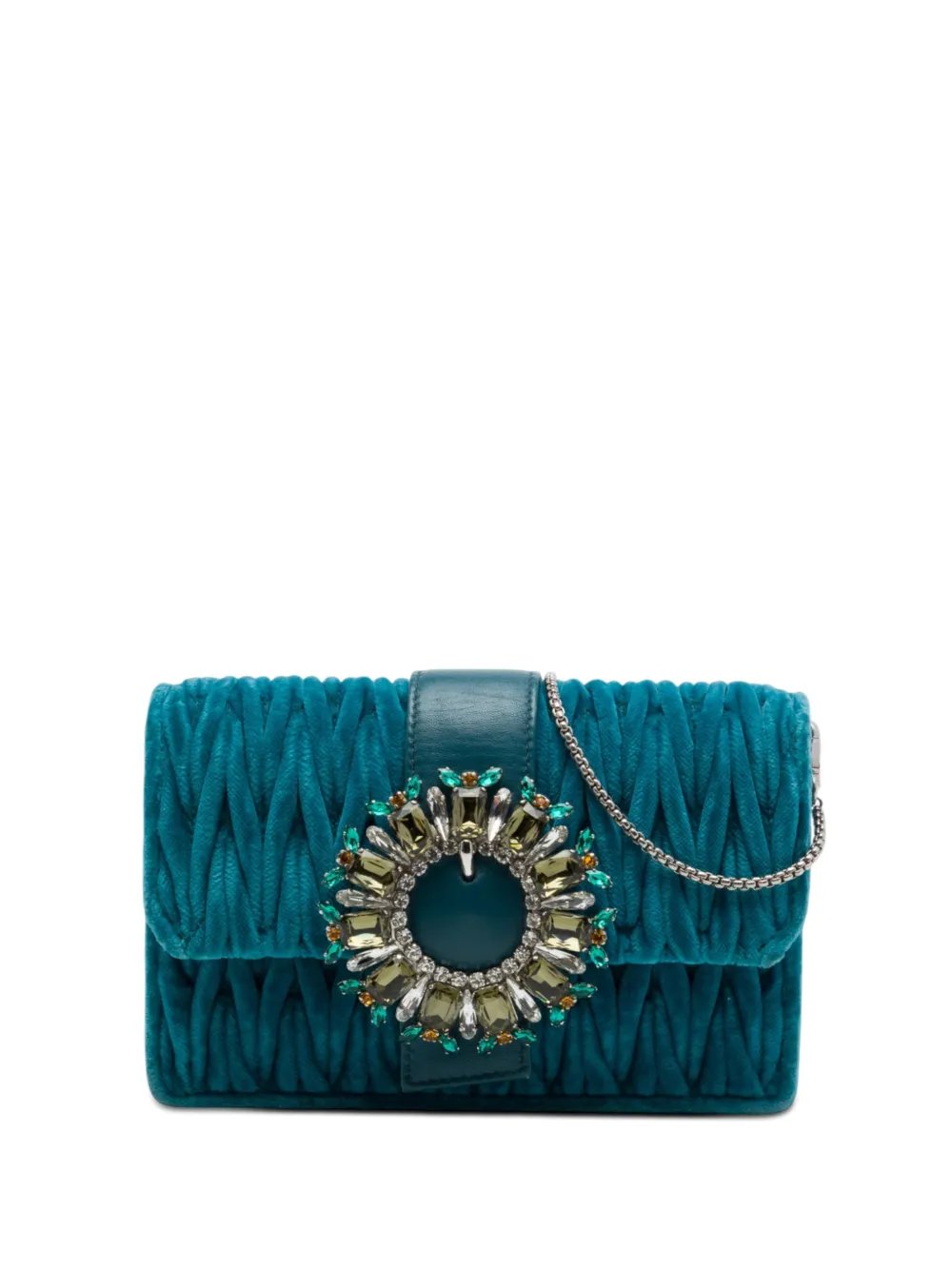 2010-2026 Matelasse Velvet Crystal Embellished crossbody bag