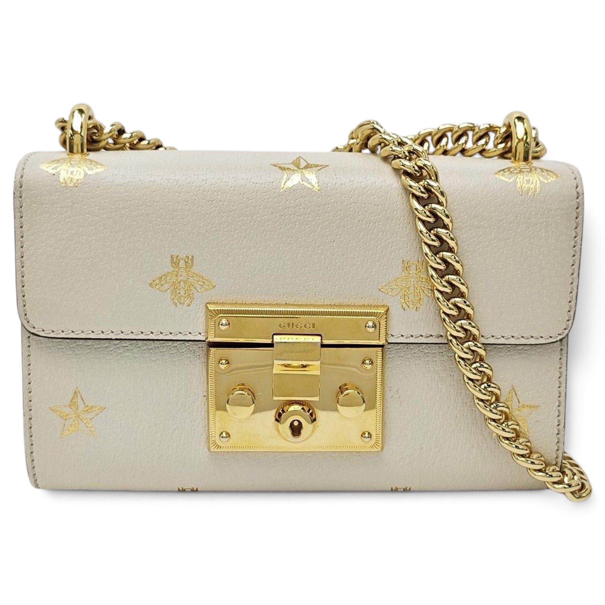 Padlock leather handbag