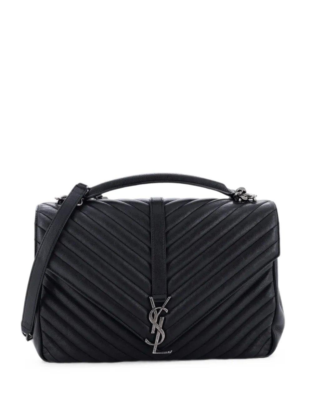 Classic Monogram College Bag Matelasse Chevron Leather Large shoulder bag