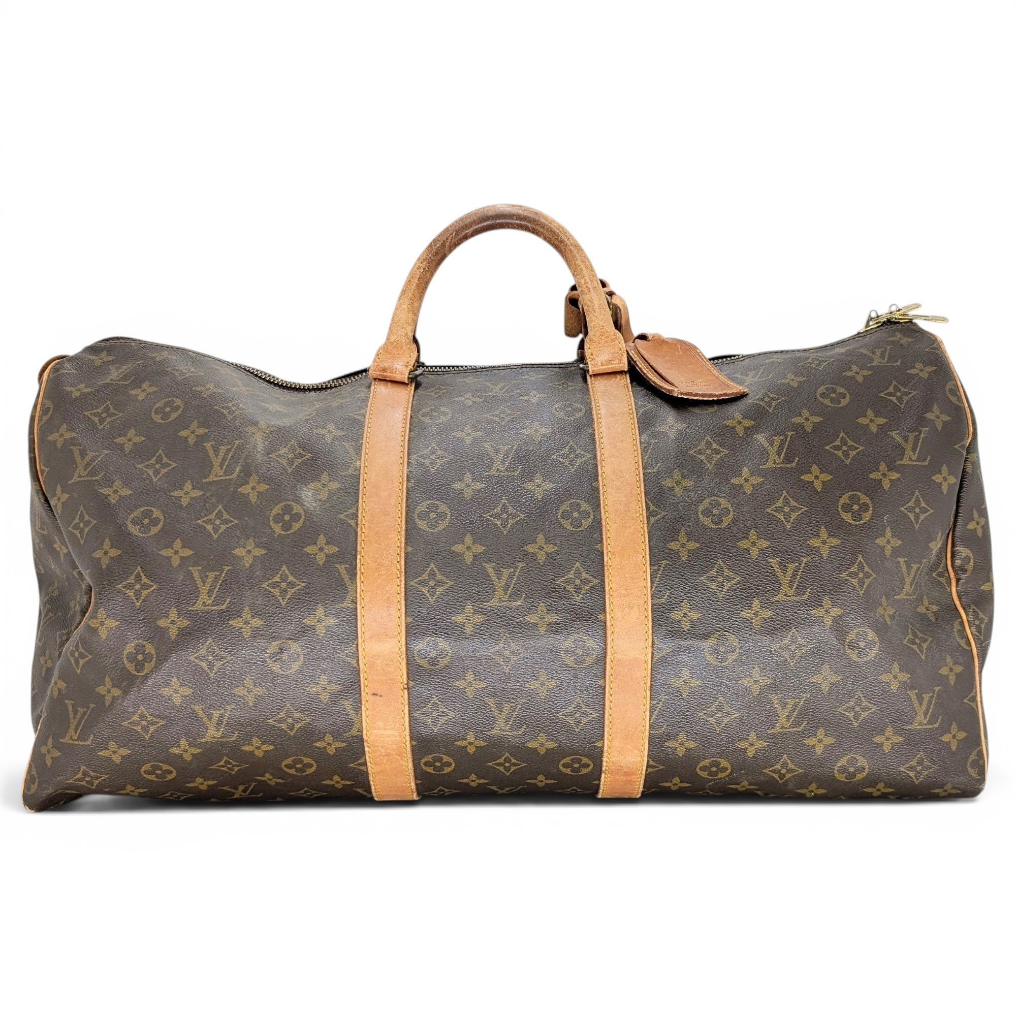 Keepall leather travel bag