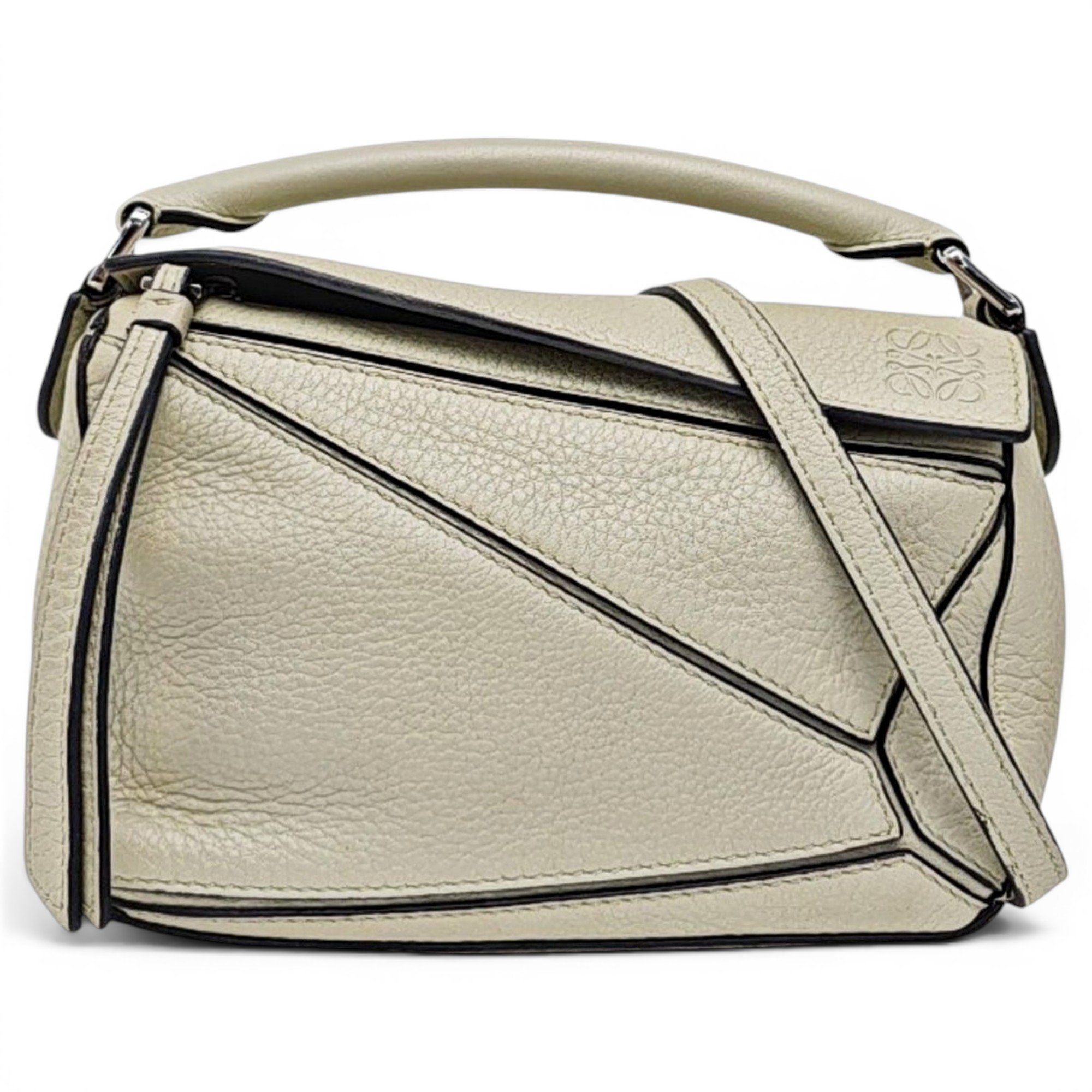 Puzzle leather crossbody bag