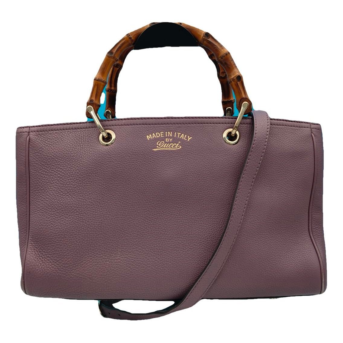 Bamboo leather handbag