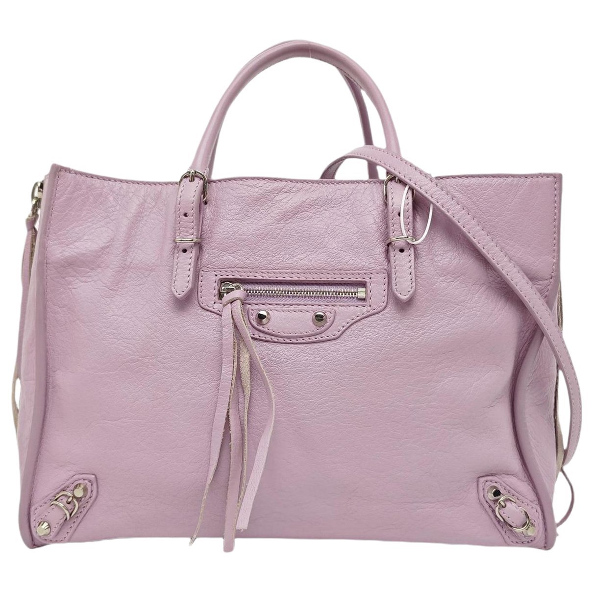 Papier leather handbag