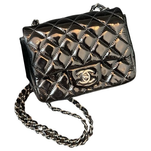 Wallet On Chain patent leather mini bag