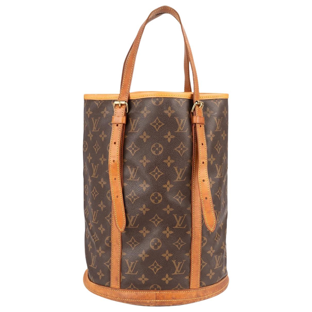 Bucket leather handbag