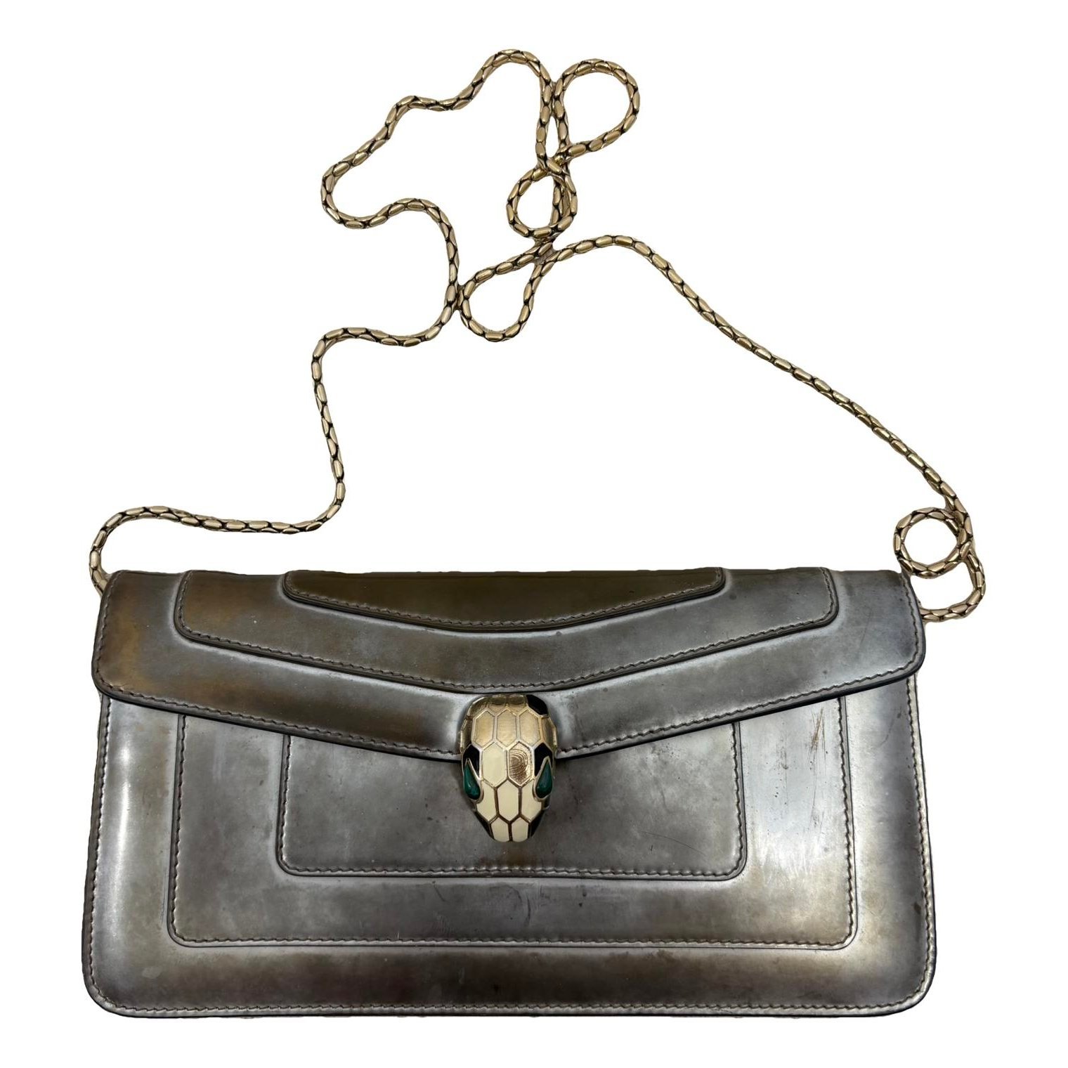 Serpenti leather handbag