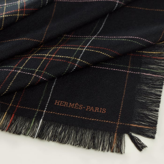Noir Carreaux Scarf 80