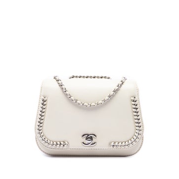 Small Calfskin Braided Chic Flap