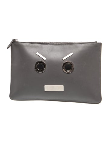 Leather Faces Monster Robot Clutch