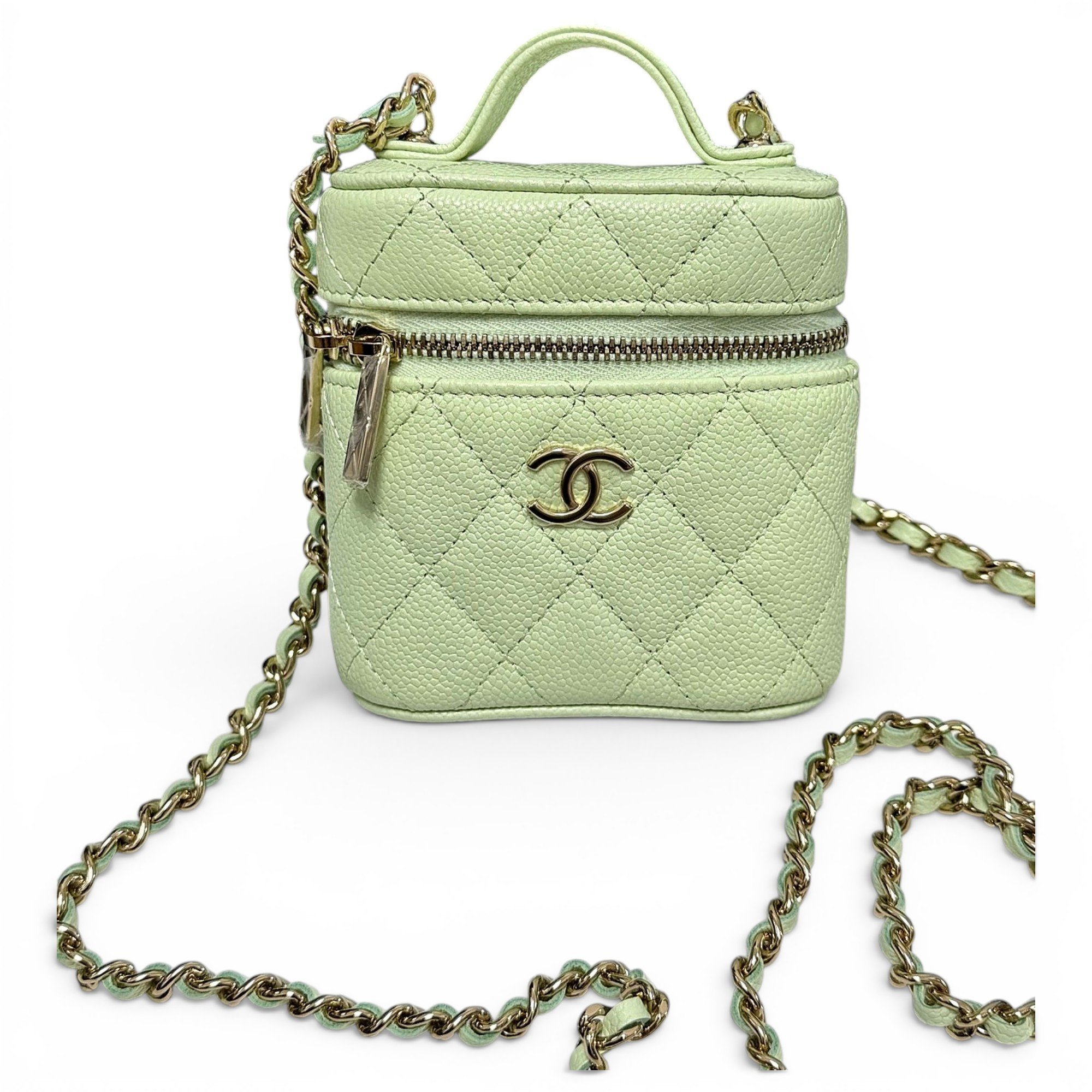 Vanity leather handbag