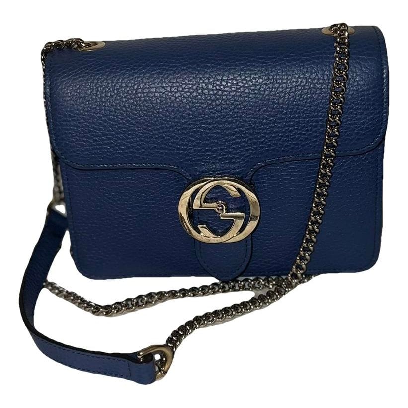 Interlocking leather handbag