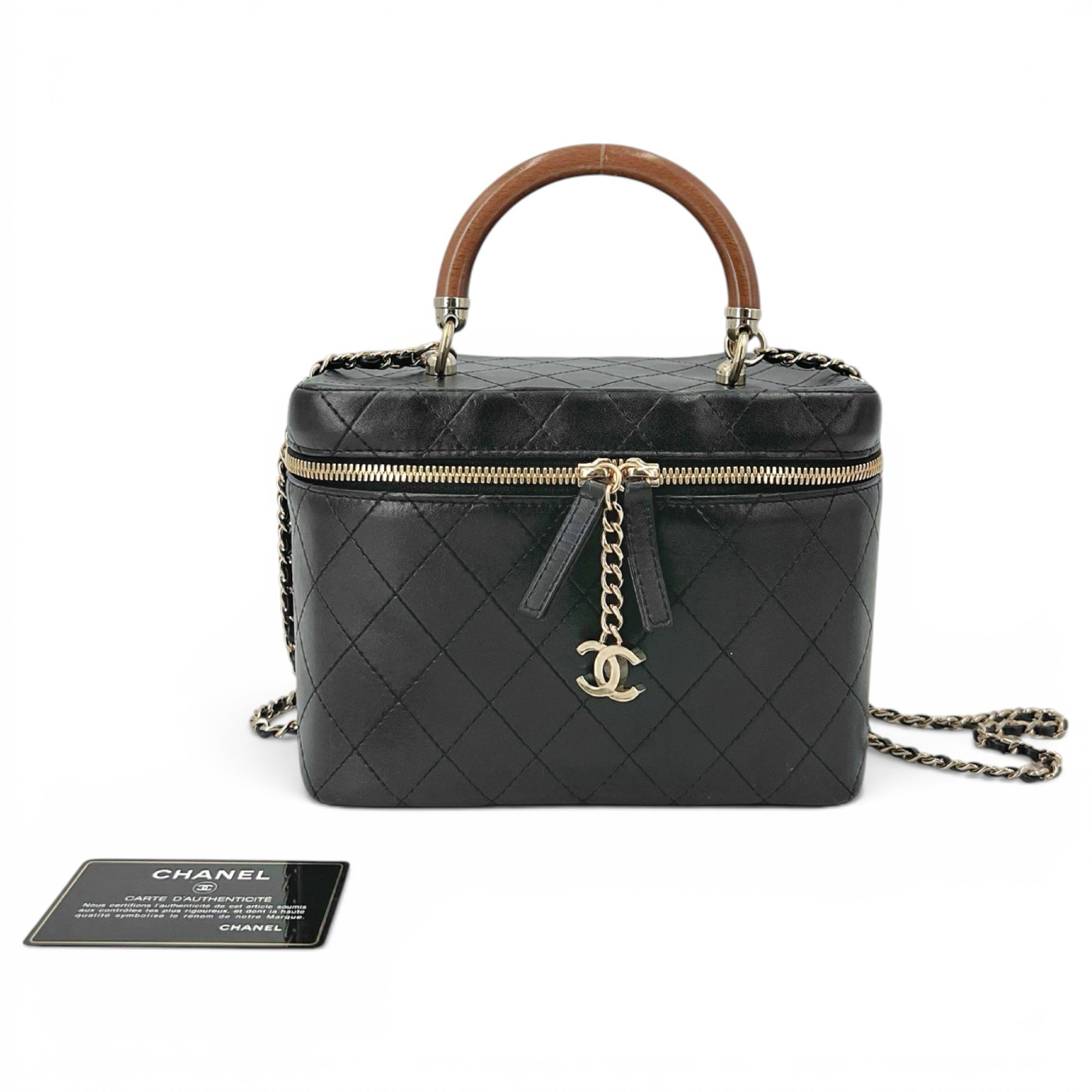 Vanity leather handbag