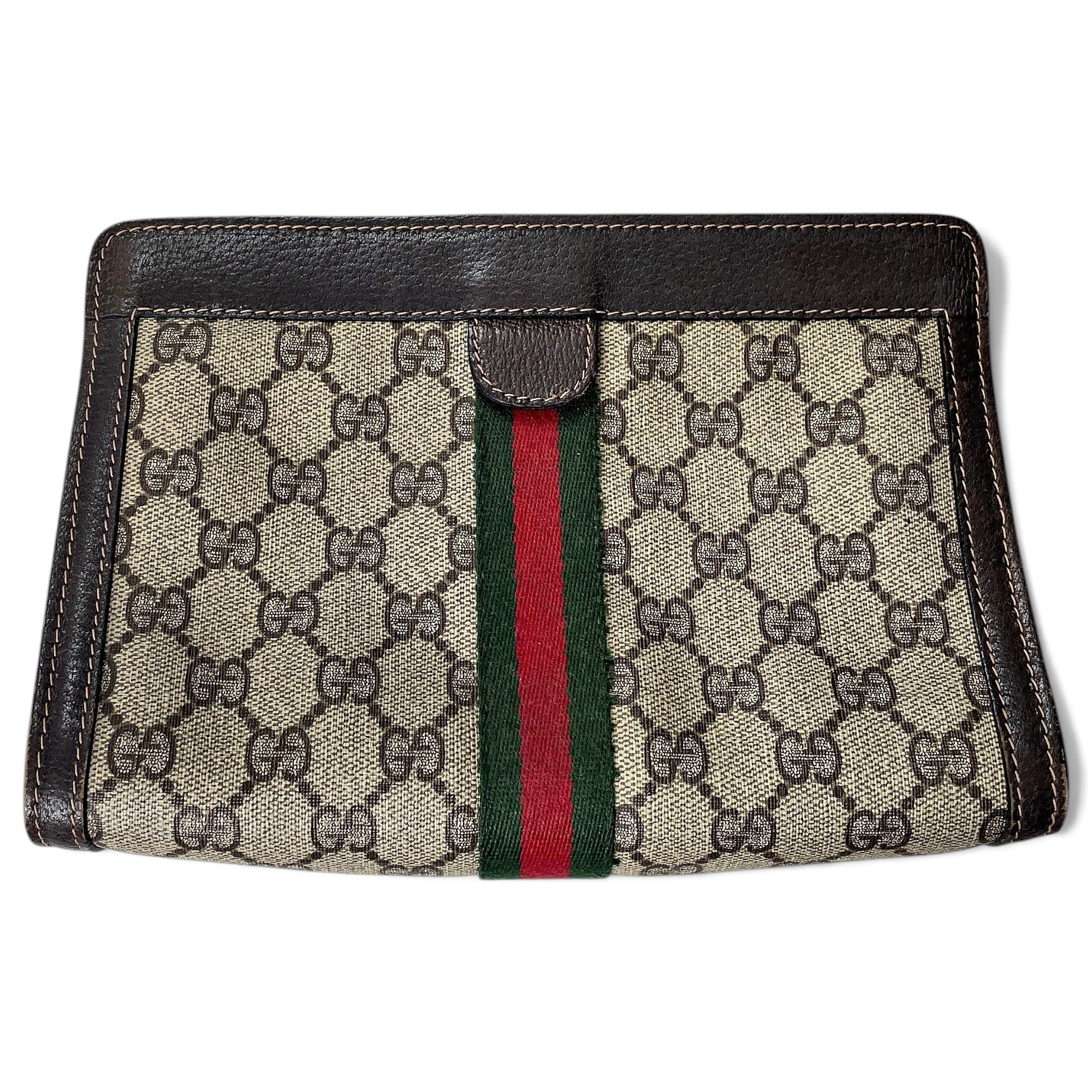 Leather clutch bag