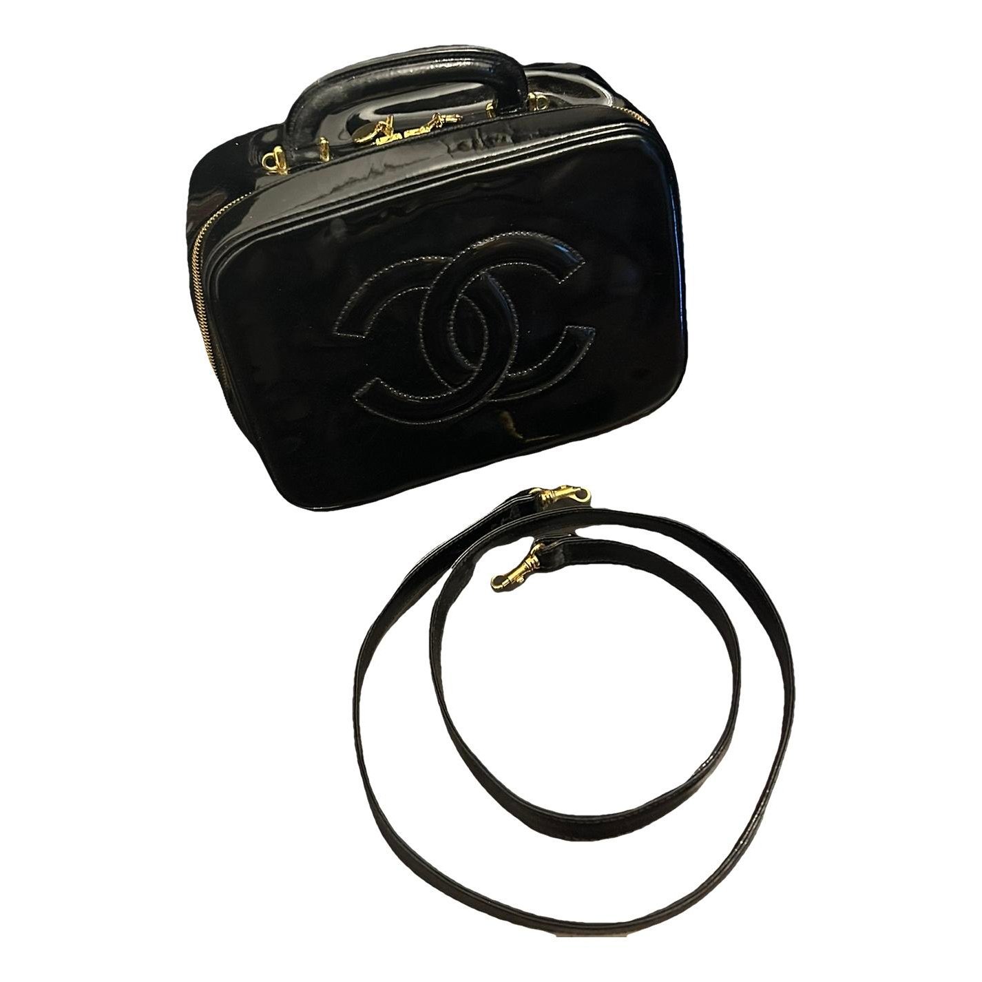 Vanity leather handbag