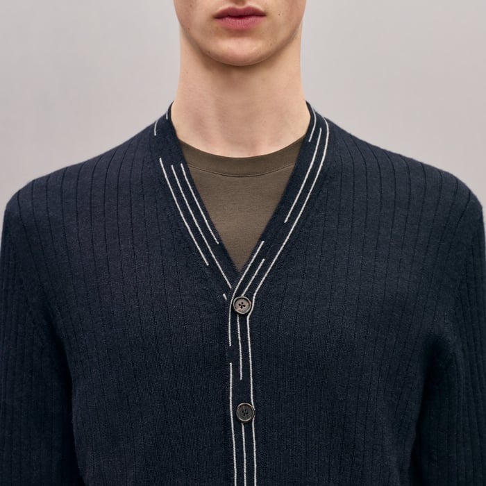 Marine "Detail Etriviere Alpaga" Cardigan