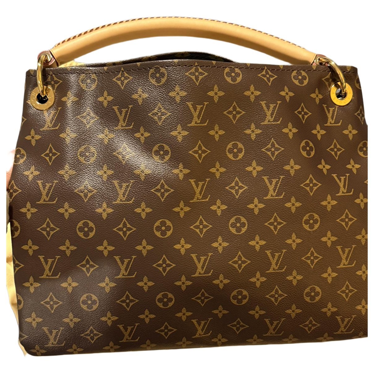 Artsy leather handbag