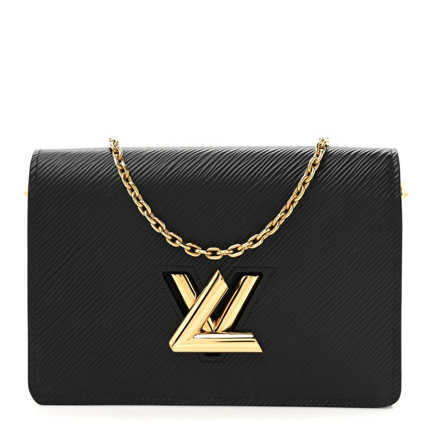 Louis Vuitton Epi Twist Belt Chain Wallet Black