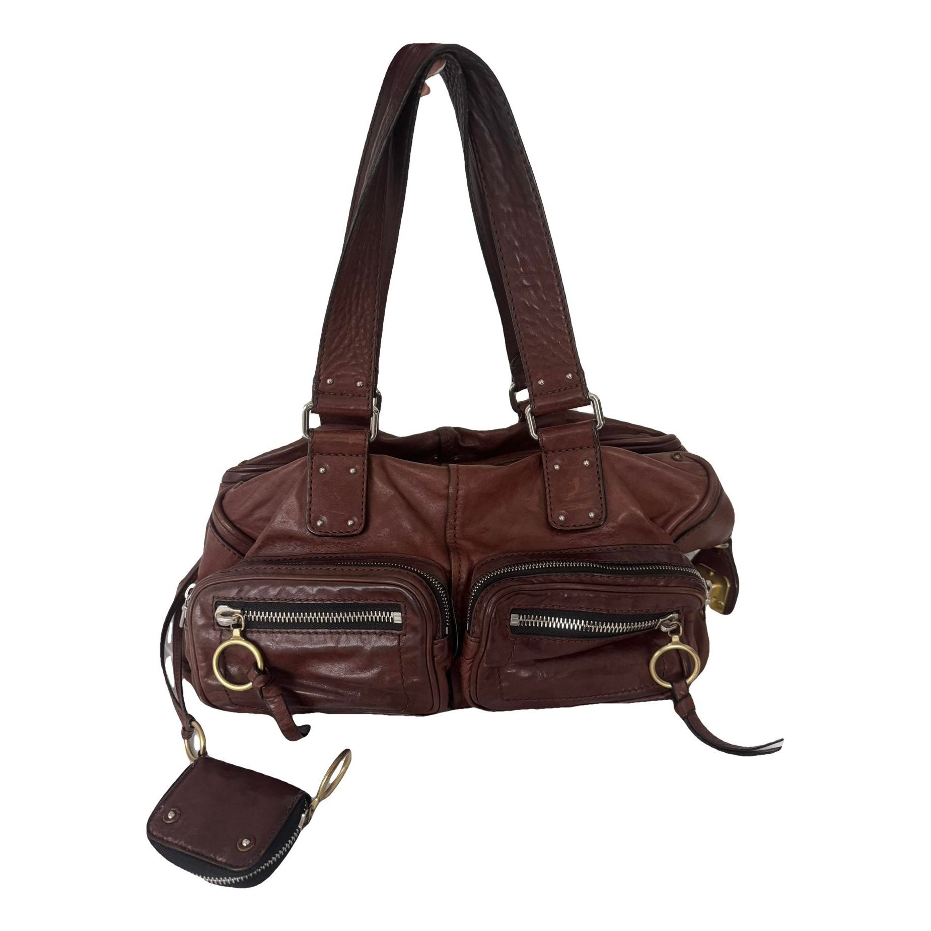 Leather bowling bag