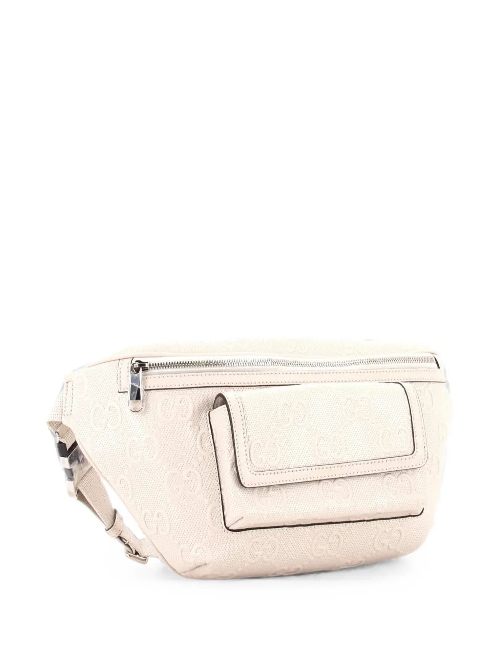Front Pocket GG Embossed Perforated Leather belt bag