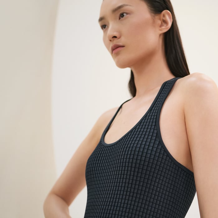 Bleu Noir "En Desordre a Fleurs" Draped Long Dress