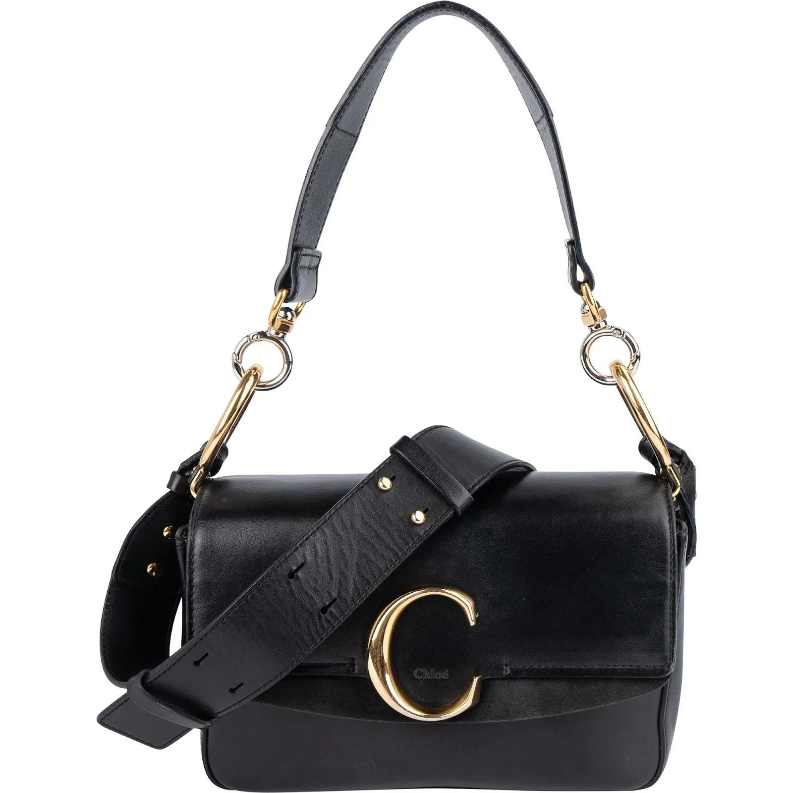 C leather crossbody bag