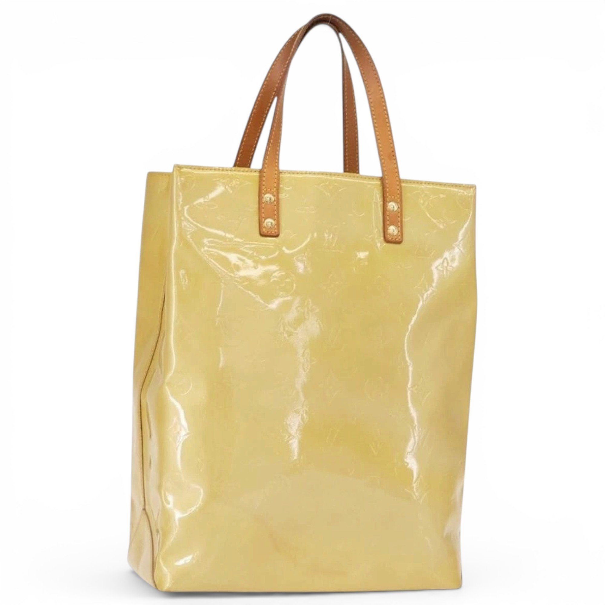 Reade patent leather handbag