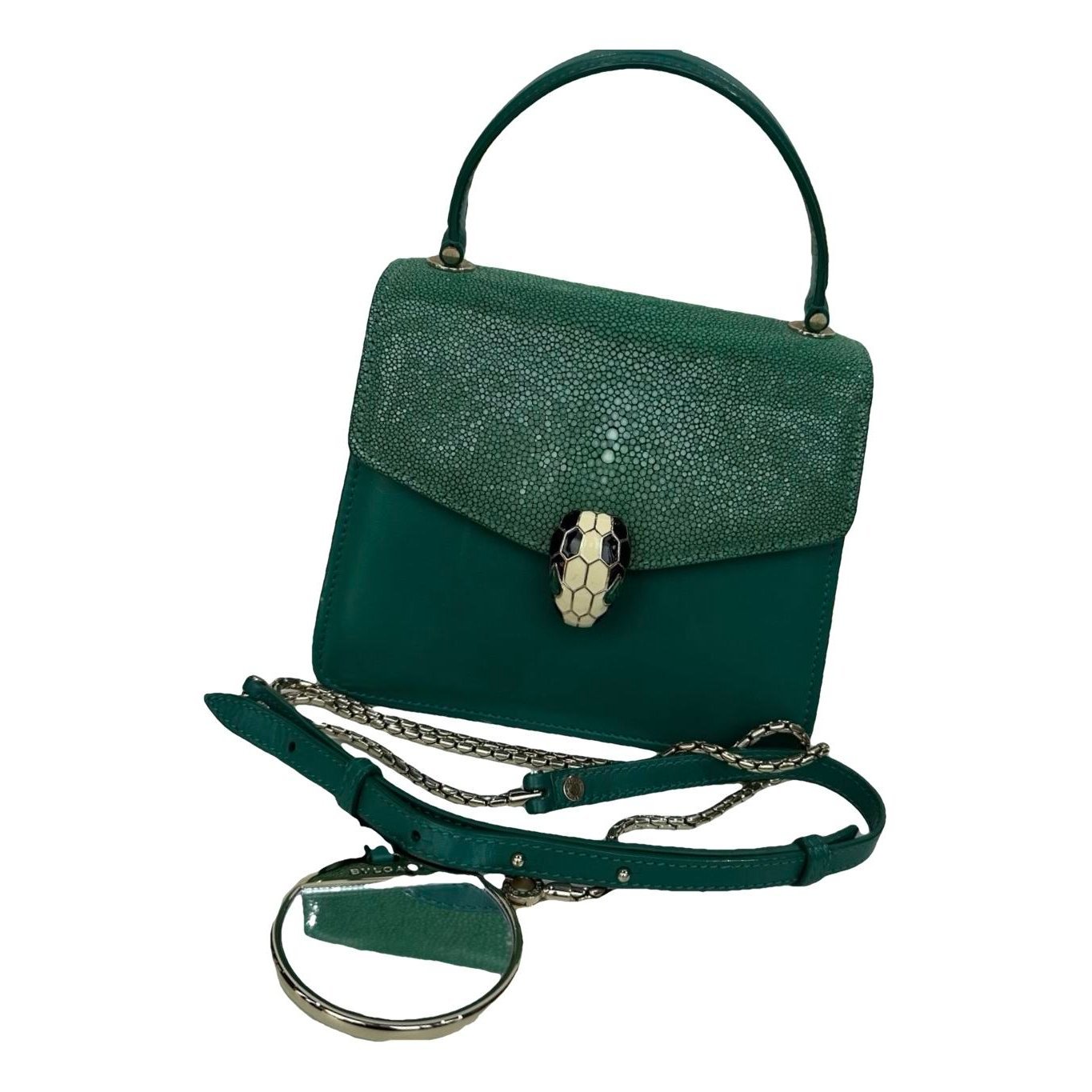 Serpenti leather handbag