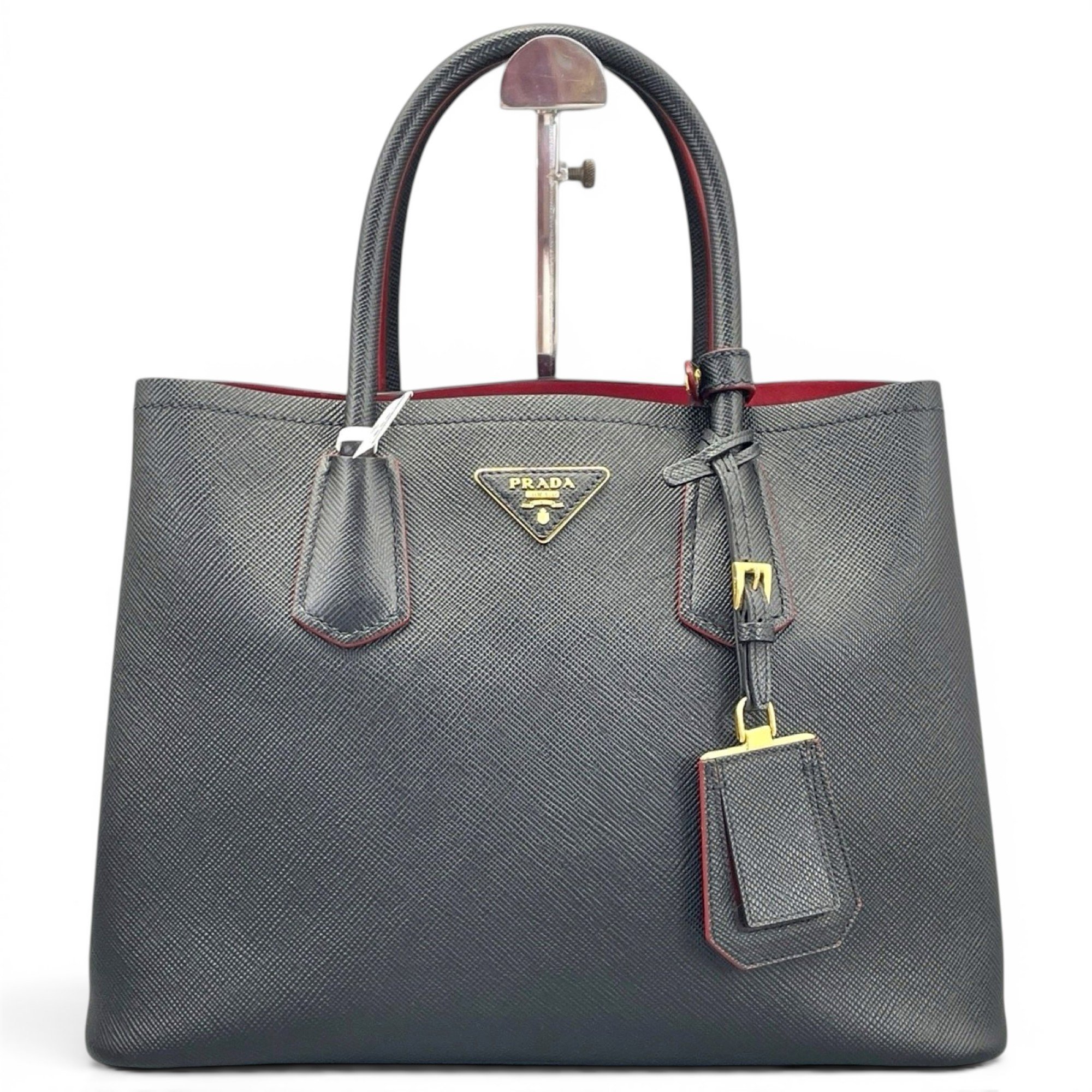 Double leather tote
