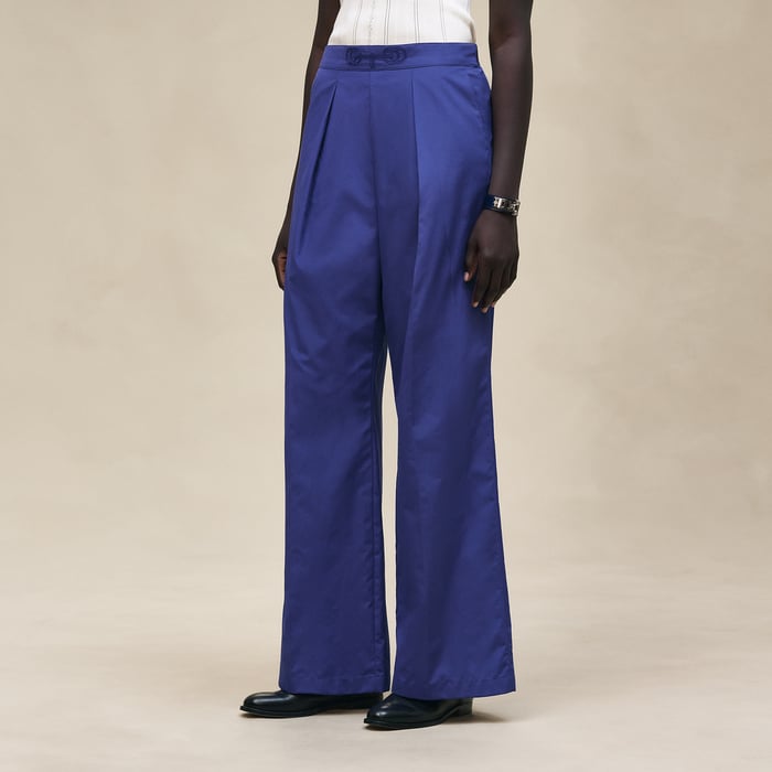 Bleu Roi Embroidered Beach Pants