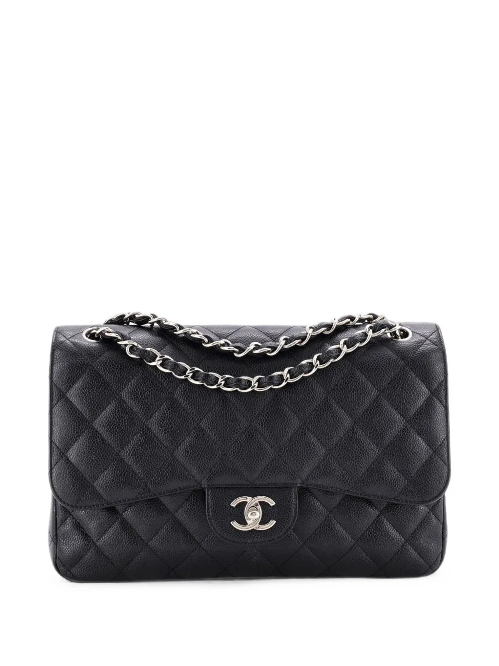 Classic Double Flap Bag Quilted Caviar Jumbo shoulder bag