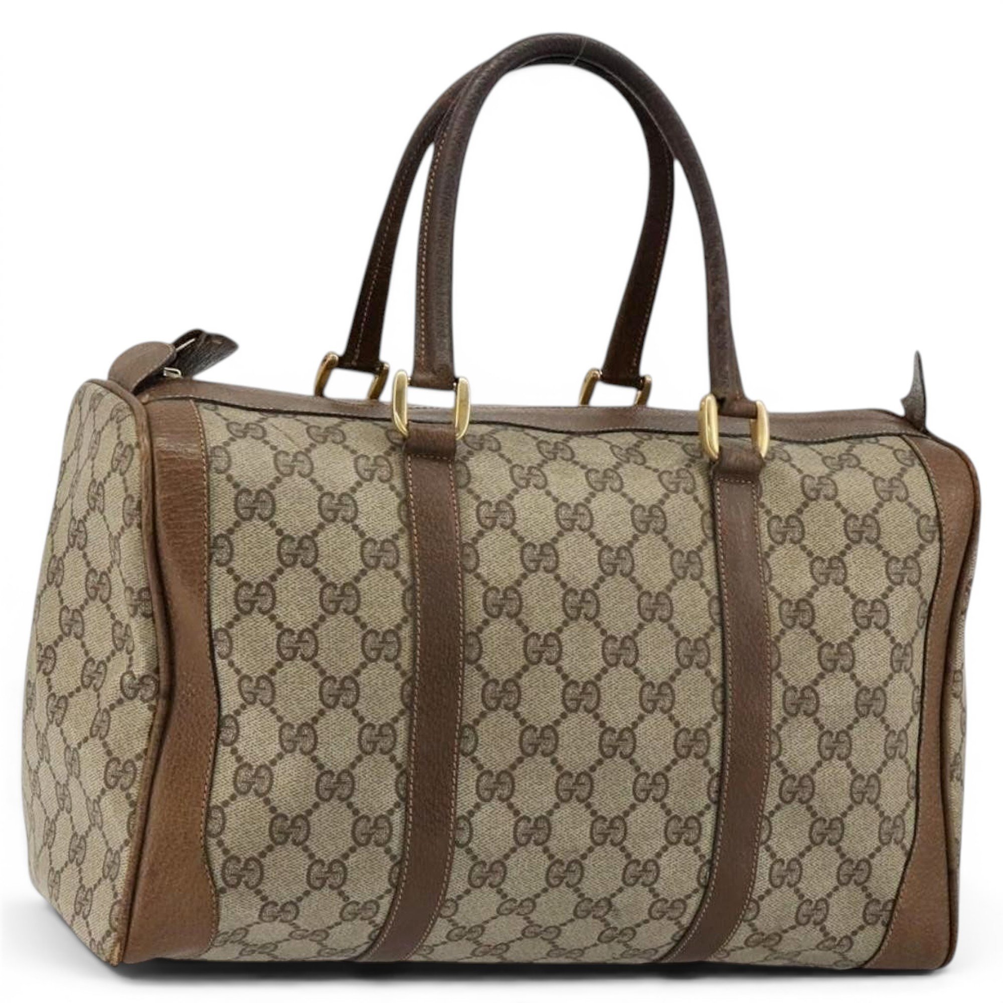 Boston leather bowling bag