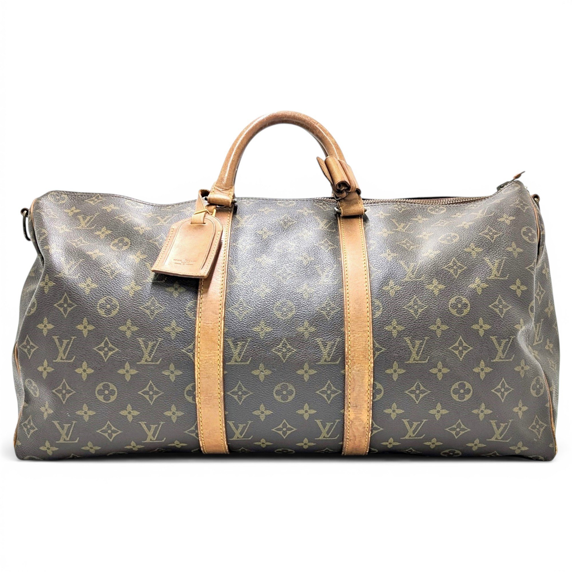 Keepall leather travel bag