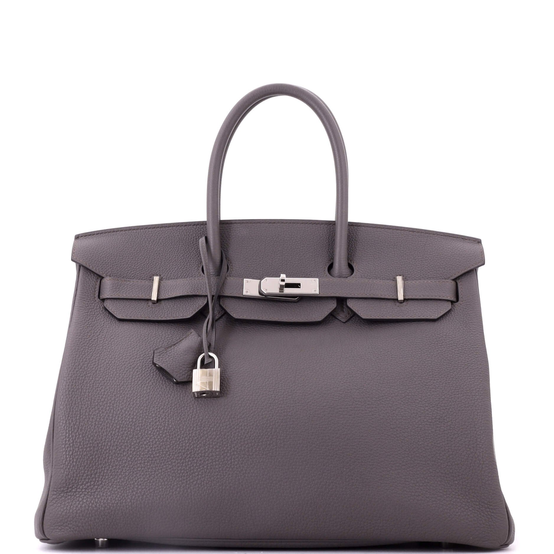 Birkin Handbag Grey Togo with Palladium Hardware 35