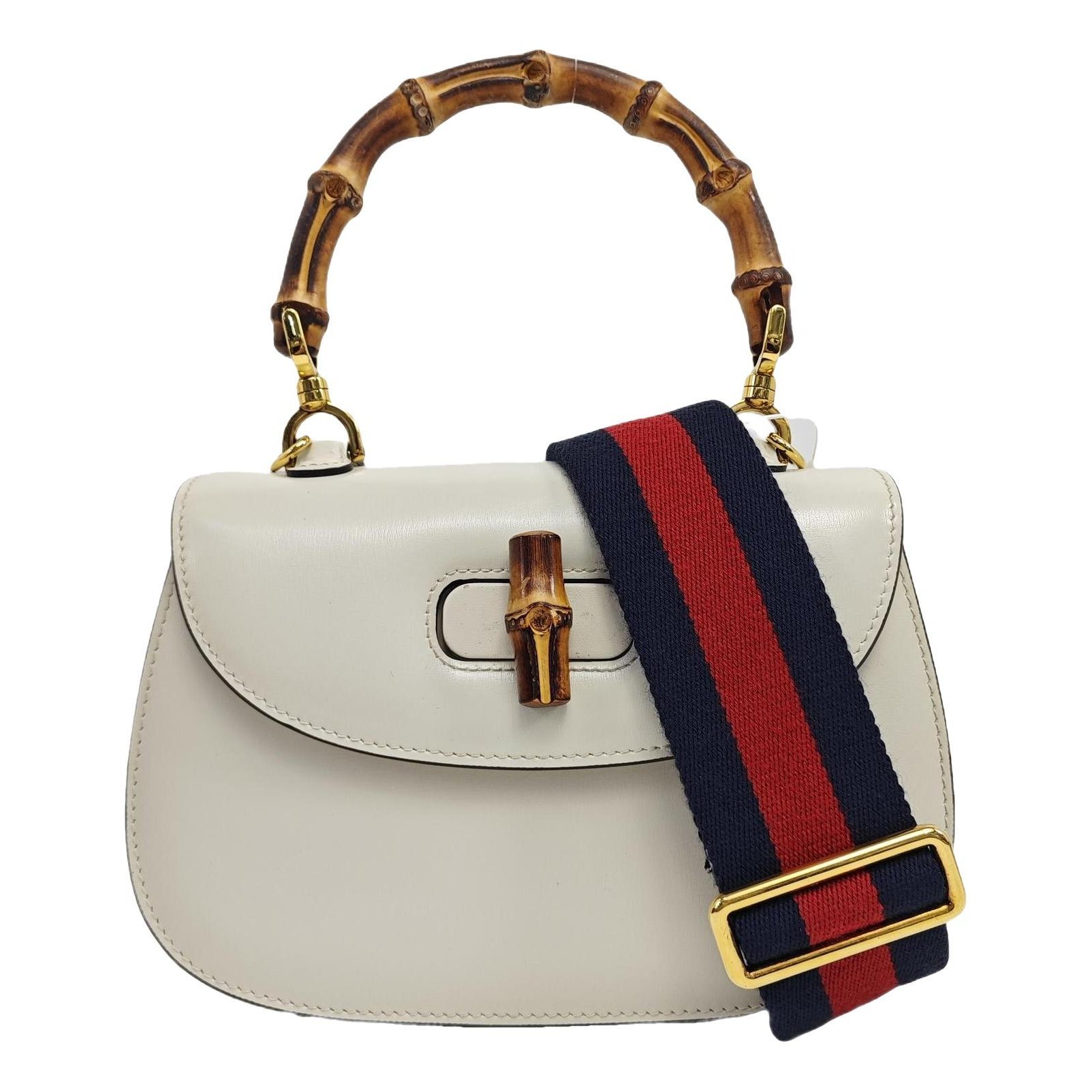Convertible Bamboo Top Handle leather crossbody bag