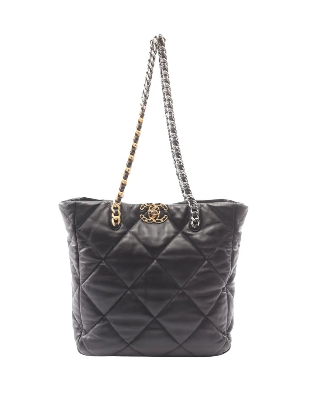 2021-2026 Lambskin Vertical 19 Shopping tote bag