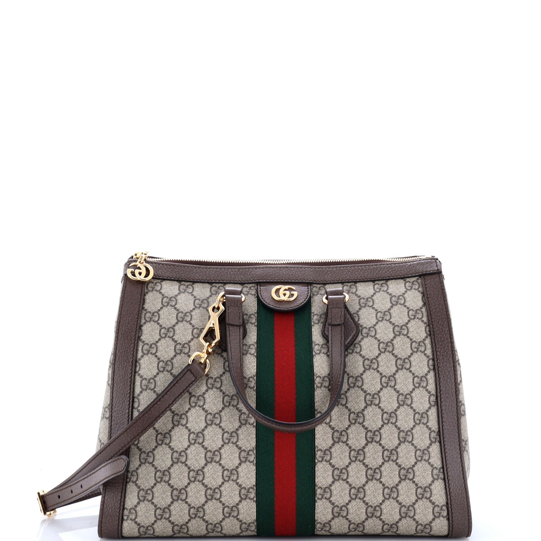 Ophidia Top Handle Tote GG Coated Canvas Medium